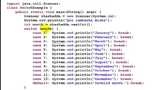 Java 'if else' and ' Switch ' Statements in Somali смотреть онлайн