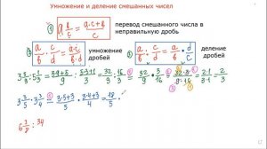 Умножение и деление смешанных чисел