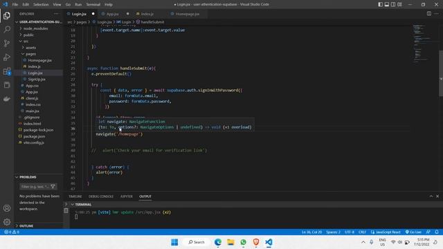 Build A User Authentication App with ReactJS and Supabase | Part 7: Navigate To Homepage