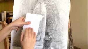 Натюрморт из трех бытовых предметов. Рисунок карандашом. Часть 2.