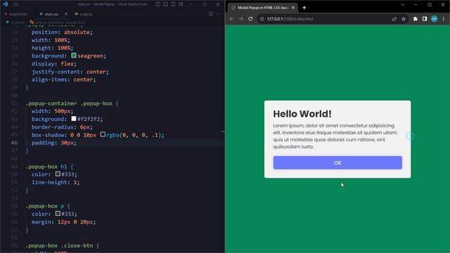 How To Make Popup In HTML CSS & Javascript | Create Modal In HTML