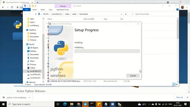 installation of Python