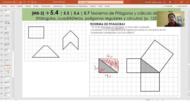 [M 8-2] PARTE 1 - TEMA 5.4 Equivalencia de áreas y teorema de Pitágoras смотреть онлайн