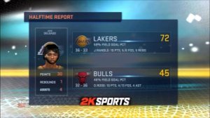 NBA 2K16 PS3 My Career - Standings And Attribute Update - Lakers vs Bulls & 25 hf4hs