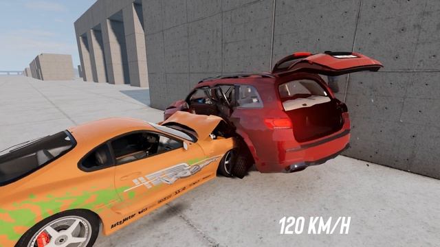 Toyota Supra vs Mercedes-Benz Maybach GLS 600 ? 300 KM/H ? CRASH test | BeamNG.Drive смотреть онлайн