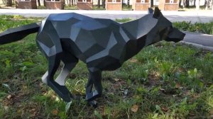 #волк #wolf #волк_из_металла Волк из металла. полигональная модель.