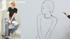 How to Draw a Body / Sitting Pose / Step by step