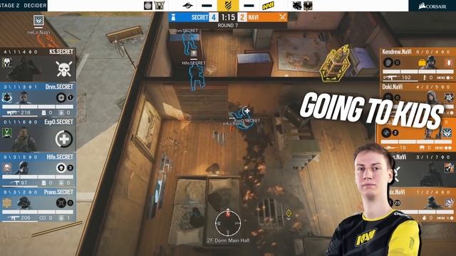 NAVI vs Team Secret - Rainbow Six VOICE COMMS at European League