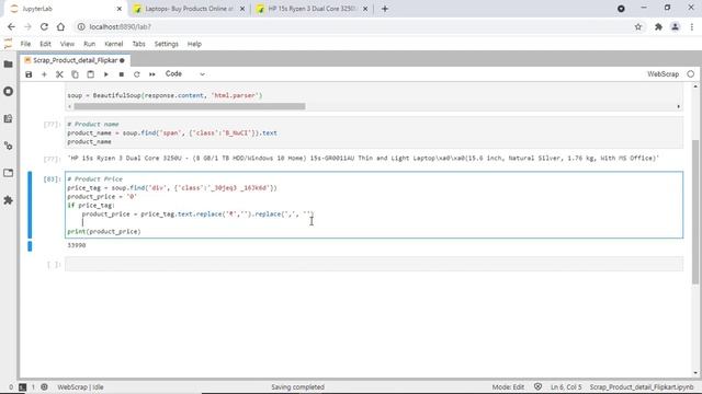 Webscraping: How to fetch Product details from Flipkart using Python & BeautifulSoup