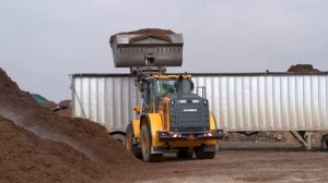 GWG Wood Group Inc Uses Their HL960A Hyundai Loader to Load Out Wood Mulch. NED Talks 83