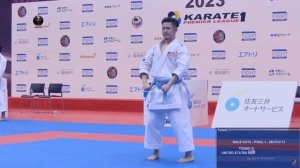 Kazumasa Moto vs Gakuji Tozaki | Quarter-Final Male Kata | Fukuoka 2023