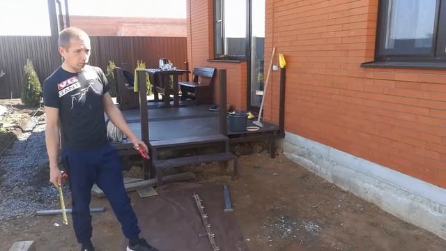 Отмостка разметка высот