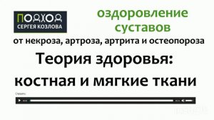 Теория здоровья суставов: костная и мягкие ткани. Асептический некроз, артроз/коксартроз, остеопороз