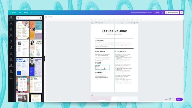 Create EASY and Beautiful RESUMES with Canva смотреть онлайн