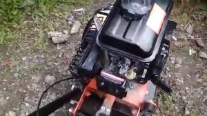 Запуск вибро плиты Патриот.