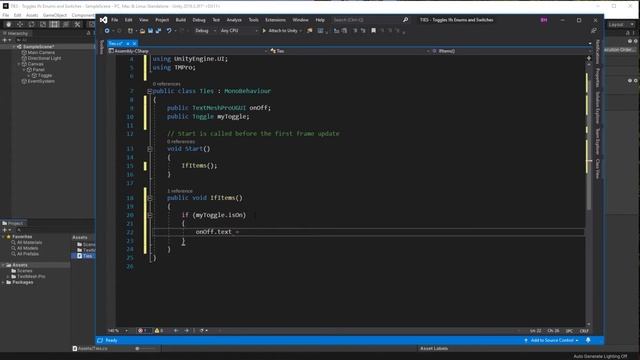 Toggles Ifs Enums & Switches | #Unity #CS смотреть онлайн