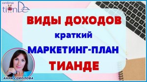 Виды доходов в ТианДе. Краткий Маркетинг план