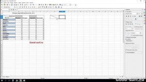 Делим ячейку по диагонали в OpenOffice Calc