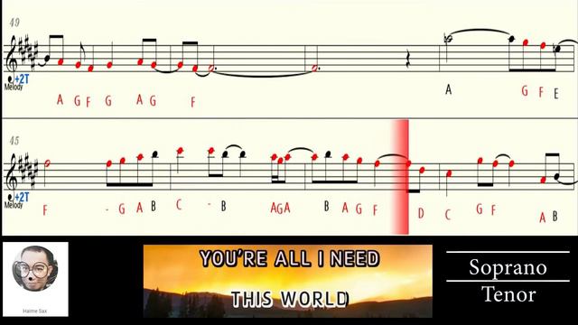 FOREVERMORE Side A saxophone Bb SOPRANO letter notes karaoke lyrics смотреть онлайн