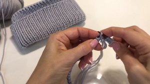 Обратный набор петель для шапки с отворотом