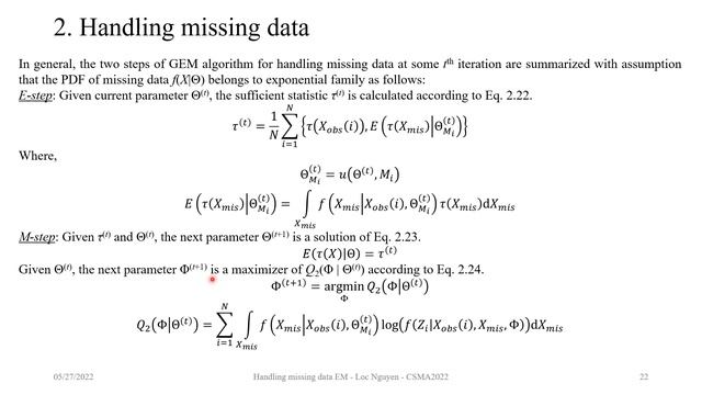 Handling missing data with expectation maximization algorithm смотреть онлайн