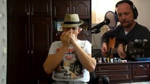 КРУТОЙ БЛЮЗ НА ГИТАРЕ И ГУБНОЙ ГАРМОШКЕ - ПОДОГРЕЙ МНЕ МОЛОКА - В.КУЗЬМИН (COVER)