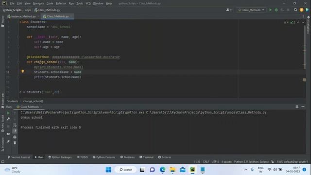 Day21 Python Class Methods