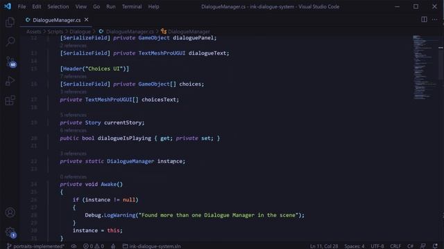 Unity2D Dialogue System - Names, Portraits, and Layouts using Ink Tags | Unity + Ink tutorial