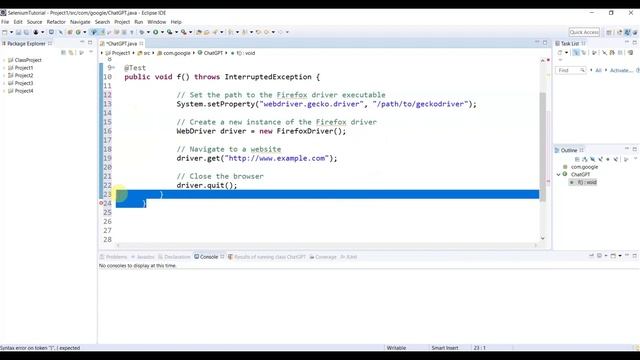 How to use ChatGPT for writing Selenium Java code?