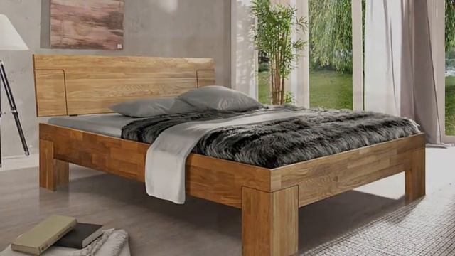 Двуспальная кровать Берген С из дуба в современном скандинавском стиле | БЕЛФАН смотреть онлайн