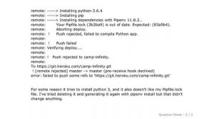 Django : Pipfile.lock out of date