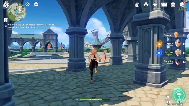 Go to the top of the Anemo Archon statue Genshin Impact смотреть онлайн