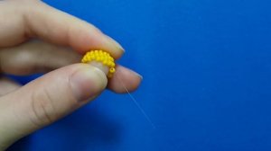 Оплетение бусины 10мм чешским бисером Beaded bead 10mm