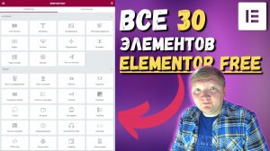 ОБЗОР 30 элементов в бесплатном Elementor Free (конструктор сайта на Wordpress)