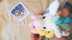Единорог крючком из плюшевой пряжи. Что получилось-обзор игрушки