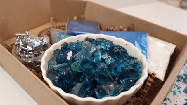 Набор для эпоксидной смолы "Синее море". Обзор компонентов. смотреть онлайн