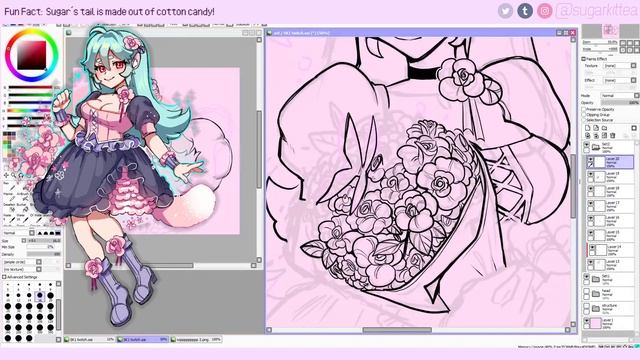 Speedpaint ♡ Sugar | OC | SugarKittea | Paint Tool Sai смотреть онлайн