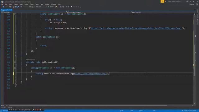 [C#] Работа с ботом Telegram после блокировки Роскомнадзора. смотреть онлайн