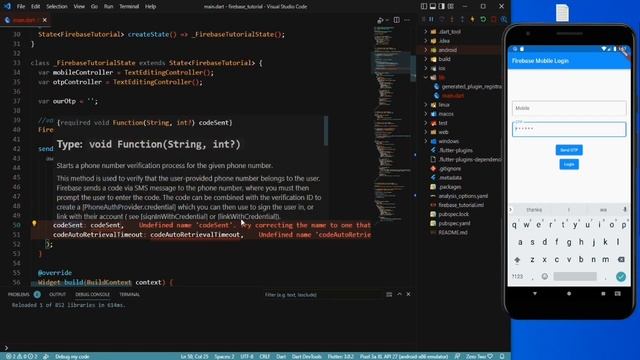 Flutter Firebase Phone Auth | Flutter Mobile Authentication | Flutter OTP Login смотреть онлайн