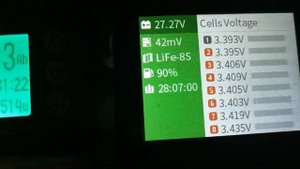 Кулометр ТК-15 тест на заряд LiFePo4 аккумулятора 123 а\ч