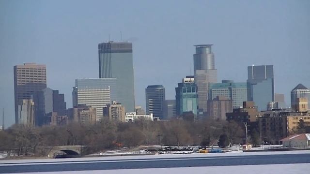 Зима в Миннеаполисе штат Миннесота США
