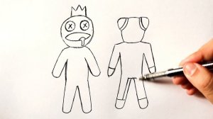 Как нарисовать Радужных Друзей Желтого и Красного