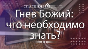 "Гнев Божий: что необходимо знать?" Петр Смирнов 18.08.2024