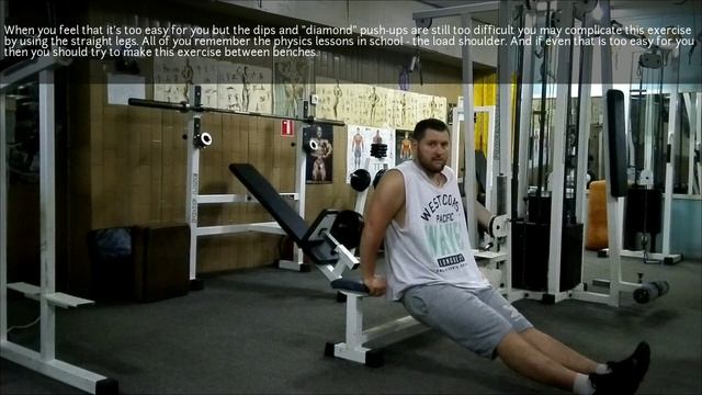 (Triceps push-ups and dip) Отжимания на трицепс смотреть онлайн