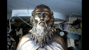Скульптура из арт бетона Святой Пафнутий.