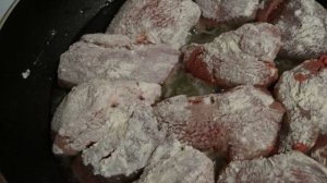 Жареная свиная печень