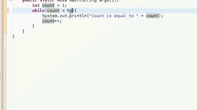 Java Video Tutorial 16: How to use While Loops
