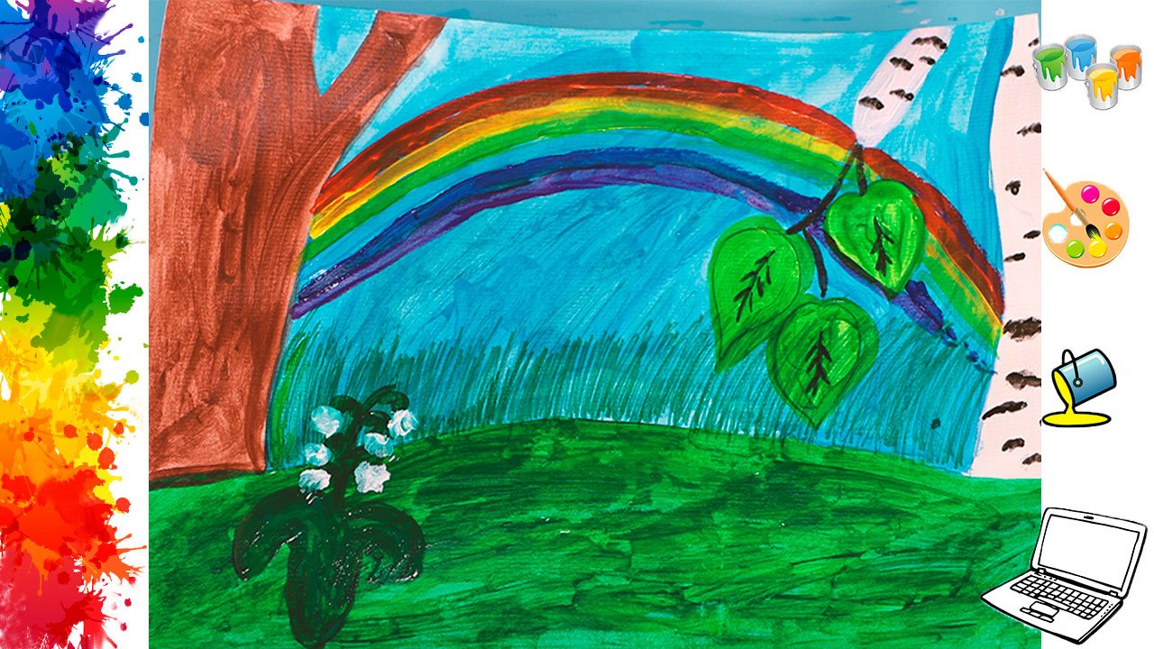 Нарисовать рисунок для детей легко поэтапно карандашом и красками