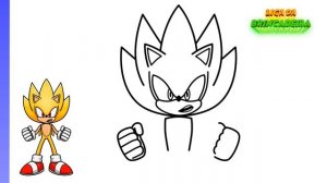 Como DESENHAR o SUPER SONIC - Como DIBUJAR a SUPER SONIC - Sonic Moderno - Sonic the Hedgehog