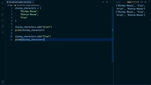 Python Programming Tutorial # 136 | What is add() and update() method in python | English